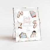 2つの甘い冬の誕生日パーティーのお気に入りの署名 招待状