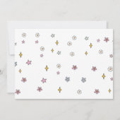 2つの甘い可愛いグルービーボール誕生日パーティーの写真 招待状 (裏面)