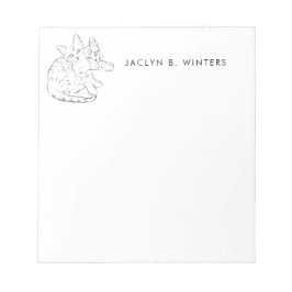 2つの甘い子猫の可愛いメモパーソナライズされた帳 ノートパッド