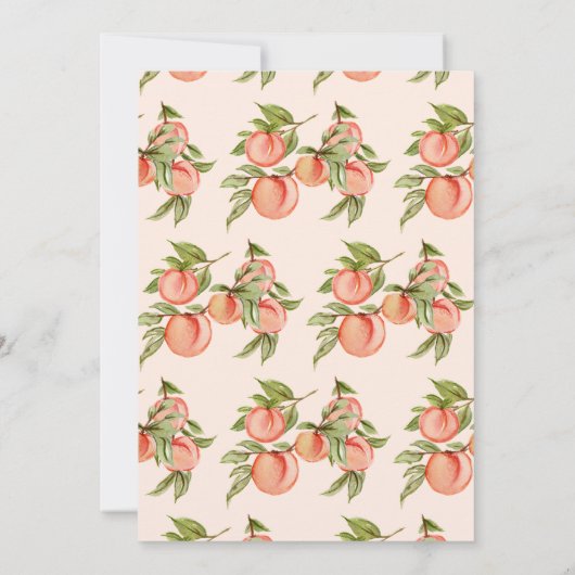 2つの甘い桃ツインズベビーシャワー招待状 招待状 (裏面)