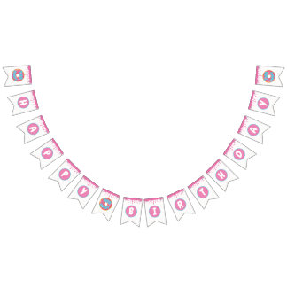 2つの甘い誕生日バナー バンティングフラッグ