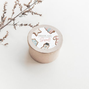 2つの甘い誕生日好意ステッカー ラウンドシール