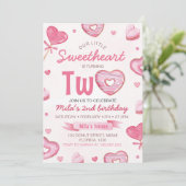 2つの甘い誕生日招待状 招待状 (スタンド正面)