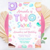 2つの甘い誕生日招待状、2ndバースデーガール2 招待状