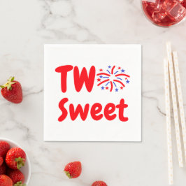 2つの甘い2番目の誕生日 スタンダードカクテルナプキン