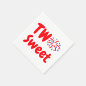 2つの甘い2番目の誕生日 スタンダードカクテルナプキン (角)