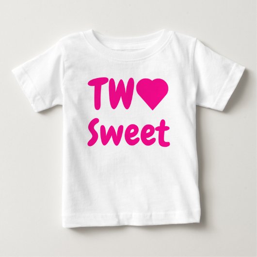 2つの甘い2番目の誕生日 ベビーTシャツ (正面)