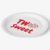 2つの甘い2番目の誕生日 ペーパープレート (アングル)