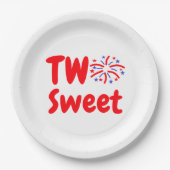 2つの甘い2番目の誕生日 ペーパープレート (正面)