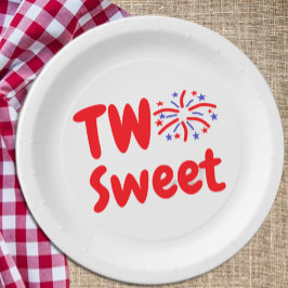 2つの甘い2番目の誕生日 ペーパープレート