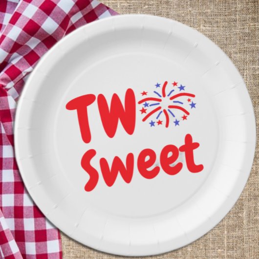 2つの甘い2番目の誕生日 ペーパープレート