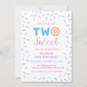 2つの甘い2番目の誕生日 招待状 (正面)