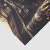 2つの画像を切り離してブラックの女性戦士 薄葉紙 (詳細)