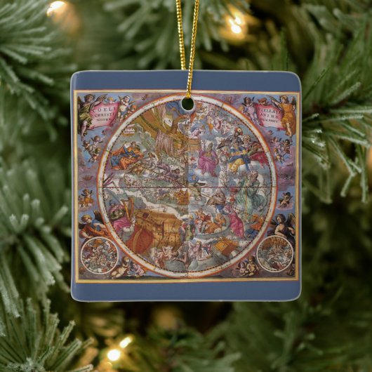 2つの異なるクリスチャン座の星図 セラミックオーナメント (ツリー)