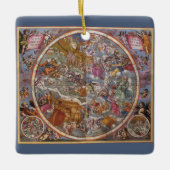 2つの異なるクリスチャン座の星図 セラミックオーナメント (正面)