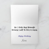 2つの疲れ果てた犬のおもしろい誕生日カード カード (内部)