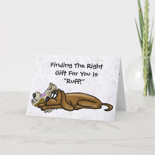 2つの疲れ果てた犬のおもしろい誕生日カード カード (正面)