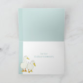 2つの白いアヒルのドットサンキューカード サンキューカード (内部)