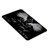 2つの白いピーコックとハートモノグラムマグネット マグネット (右側)