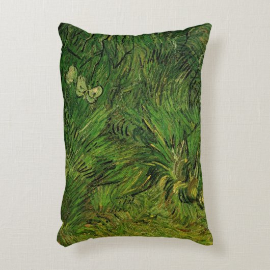 2つの白い蝶バイビンセントヴァンゴッホ アクセントクッション (正面(垂直))