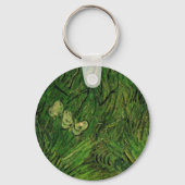 2つの白い蝶バイビンセントヴァンゴッホ キーホルダー (正面)