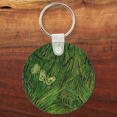 2つの白い蝶バイビンセントヴァンゴッホ キーホルダー (正面)