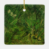 2つの白い蝶バイビンセントヴァンゴッホ セラミックオーナメント (裏面)