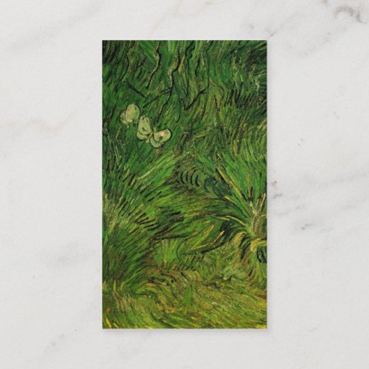 2つの白い蝶バイビンセントヴァンゴッホ 名刺 (裏面)