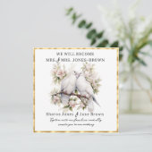 2つの白い鳩レズビアン結婚ズ 招待状 (スタンド正面)