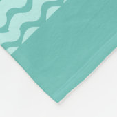 2つの白鳥と波状パターン フリースブランケット (角)