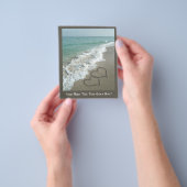 2つの砂のハートのビーチ、ロマンチックな海 チラシ (手)