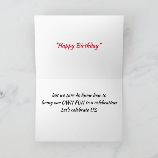 *2つの種類のおもしろい*は、「独自の」パーティーに カード (内部)