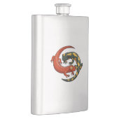 2つの笑顔カラフルのサンダース巻き込み漫画 フラスク (右)