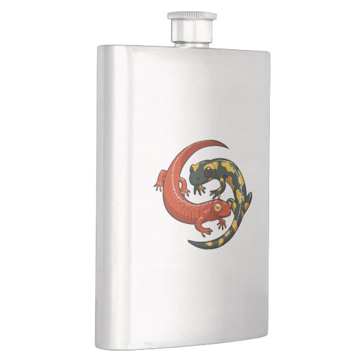 2つの笑顔カラフルのサンダース巻き込み漫画 フラスク (右)