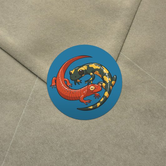 2つの笑顔カラフルのサンダース巻き込み漫画 ラウンドシール