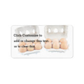 2つの箱に12個の卵 ラベル (正面)