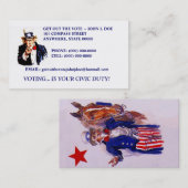 2つの米国政府デザインGOTVの名刺 名刺 (正面/裏面)