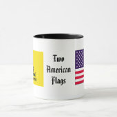 2つの米国旗 マグカップ (中央)