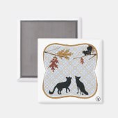 2つの糞食キツネ マグネット (正面/裏面)