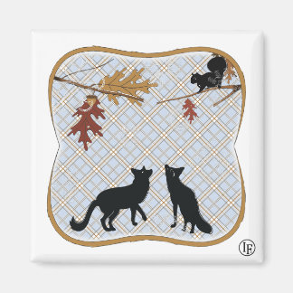 2つの糞食キツネ マグネット