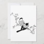 2つの素敵な鳥のブライダルシャワー招待 招待状 (裏面)