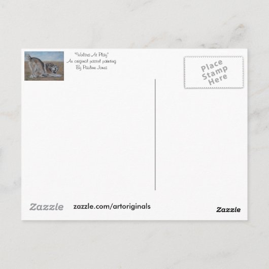 2つの素晴らしい狼の風光明媚な野生動物の写真 ポストカード (裏面)