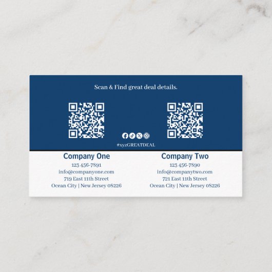 2つの素晴らしビジネス、1つの共同ブ素晴らしルンブルー 紹介カード (裏面)