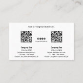 2つの素晴らし企業、1つの共同ブランドのブラックとホワイト 紹介カード (裏面)