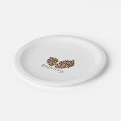 2つの素朴パインコーンカントリーウェディング披露宴 ペーパープレート (アングル)