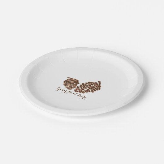 2つの素朴パインコーンカントリーウェディング披露宴 ペーパープレート (アングル)