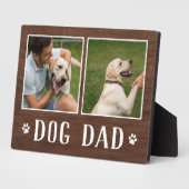 2つの素朴フォトドッグパパ フォトプラーク (側面)