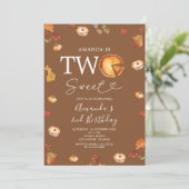 2つの素朴甘いかわいこちゃんパイ秋の2nd誕生日 招待状 (スタンド正面)