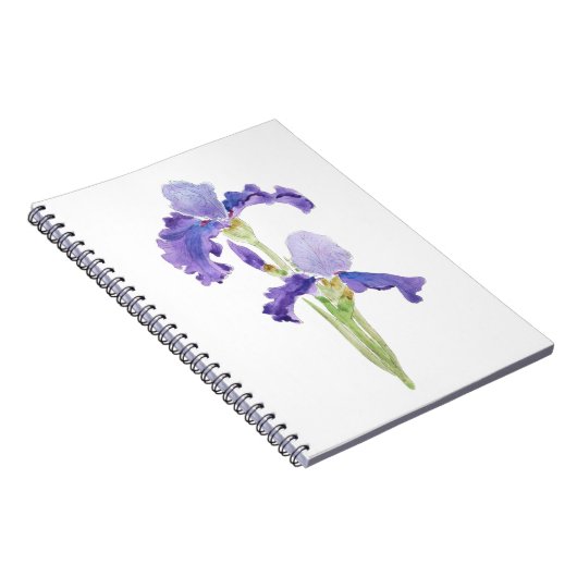 2つの紫の虹彩インクと水彩 ノートブック (右側)