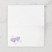 2つの紫色の松のコーンスケッチアート座席表 プレイスカード (外部開封)